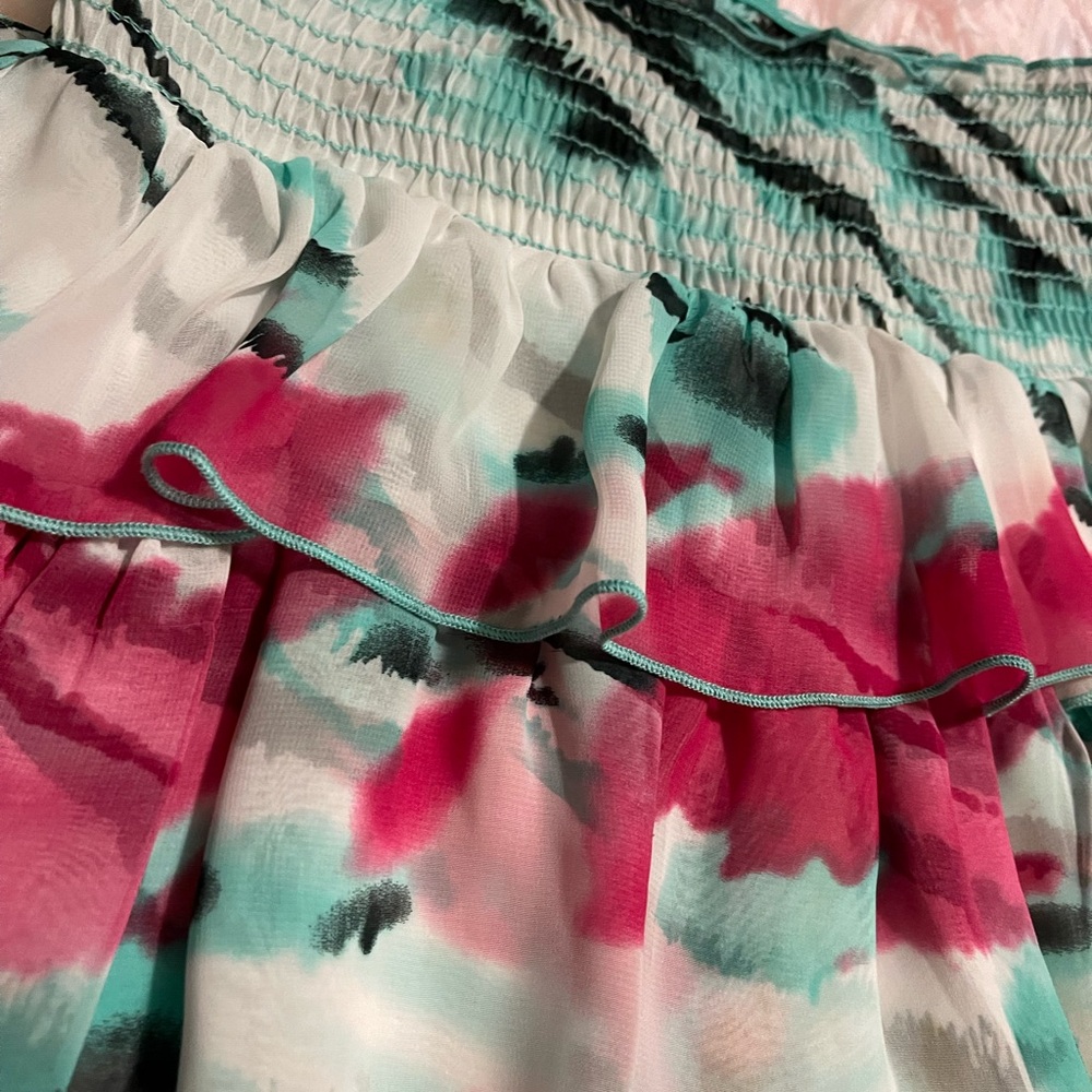 Colorful Ruffled Women's Skirt - Picture 2 of 3